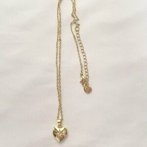 Evry Jewels Gold Heart Pendant Necklace